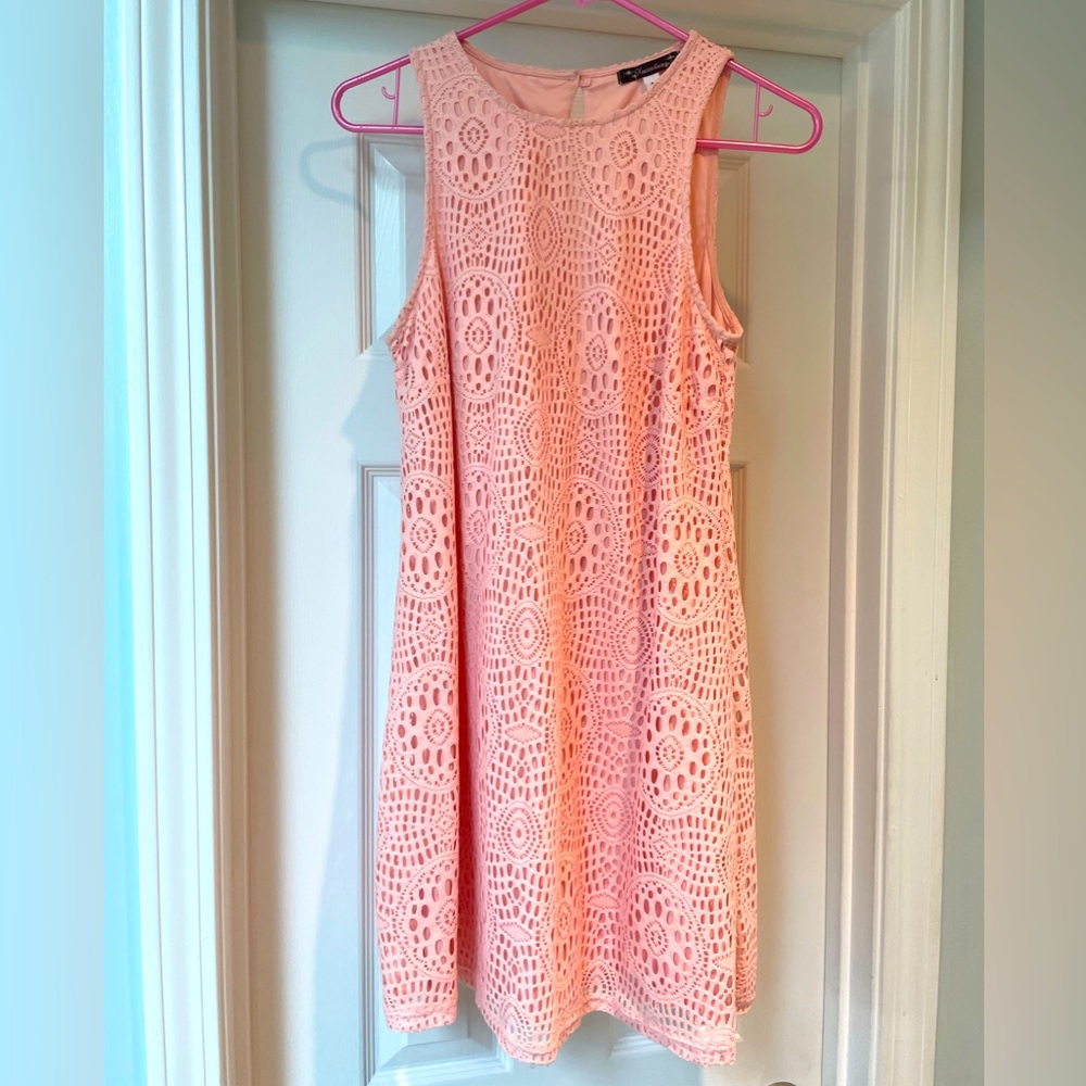 Light pink, boutique style, short dress, orig. from Dillard’s.